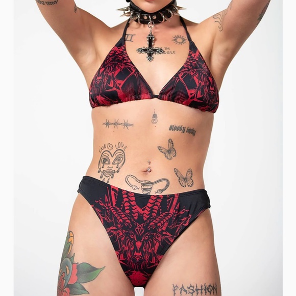 Killstar Beast Babe Plus Size 2-Piece Swimsuit XXL NEW - Picture 2 of 7